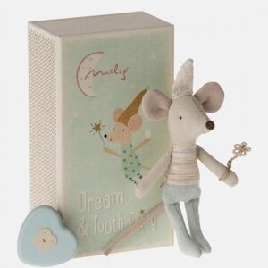 Maileg Tooth fairy mouse, Little brother in matchbox BNIB